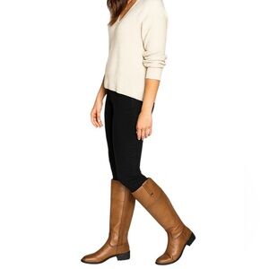 Sam Edelman Drina Ath Whisky Almond Toe Knee High Riding Boots Womens side zip